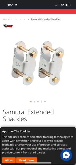 Low Range Off Road Shackles For Samurai