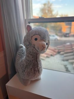 Jumbo Gray Llama Alpaca Stuffed Plush Toy