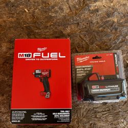 Milwaukee m18 1/2 mid torque impact and 6.0 H.O. battery