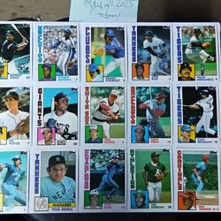 1984 Topps Baseball Traded Series 