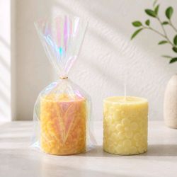 Hand poured 100% soy wax floral candle 3.5"
