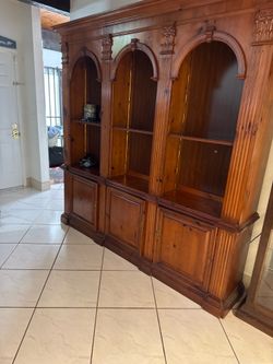 Mediterranean Solid Wood Wall Unit