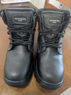 Skechers Men's Steel Toe Memory Foam Air Cooled Size 10 Wide Fit