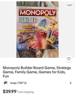 Monopoly Builder Board Game