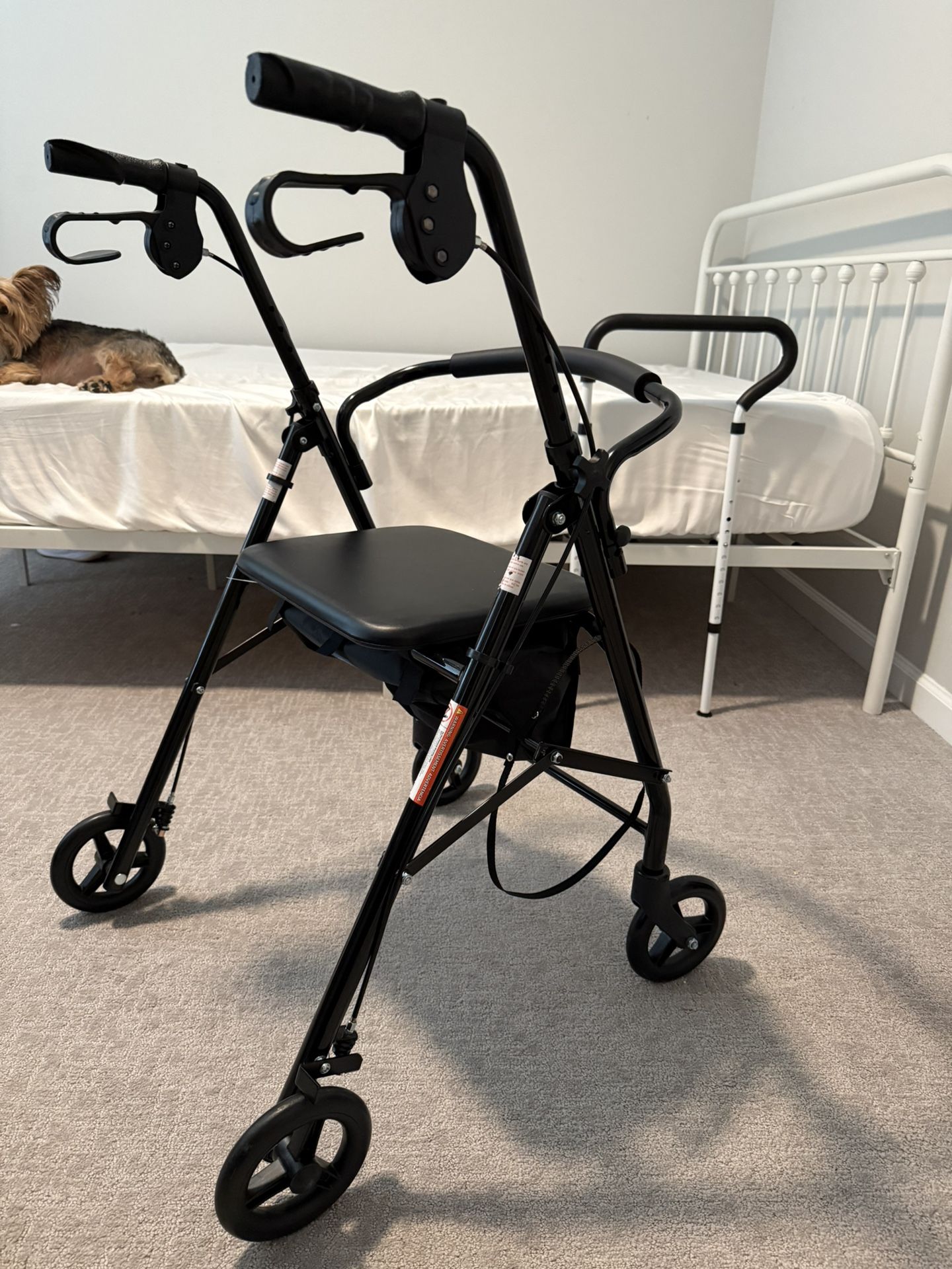 Black Rolling Walker w/seat