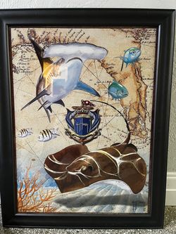 Guy Harvey Cayman Islands Framed Art Print