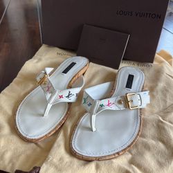 Louis Vuitton Monogram Flat Sandal Size 36