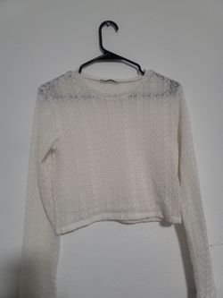 Zara long-sleeved see through white shirt