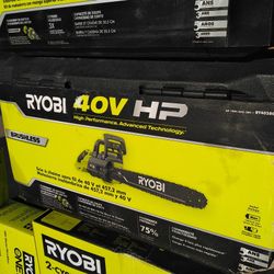 Ryobi 18 Inch 40v HP Brushless Chainsaw Tool Only 