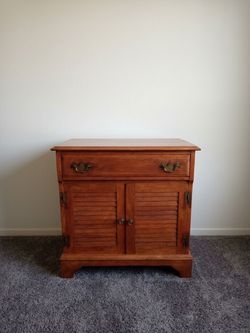 Vintage Maple Record Wood Cabinet