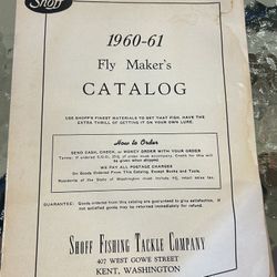 Vintage 1(contact info removed) Fly Makers Catalog From Shoff Fishing Tackle Company In Kent Washington 