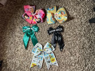 Set of 5 Hair Bows Girls Accessories