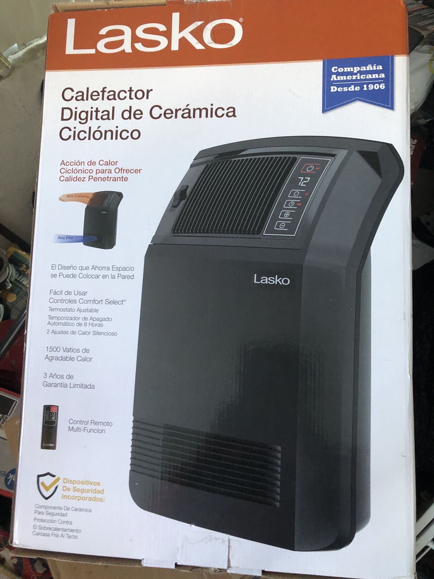 Lasko 23 in. Electric Cyclonic Ceramic Console Heater with Remote