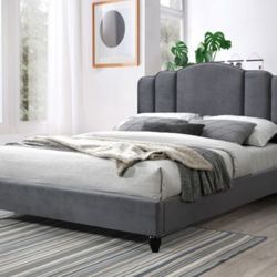Brand New Charcoal Fabric Bed