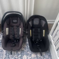 2 Even Flo Car Seats and Car Base 