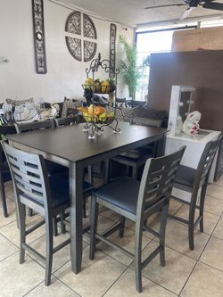 Counter Height 6 Chair Dining Set New In The Box