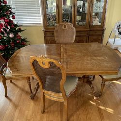 Wooden Dining Table and Chairs
