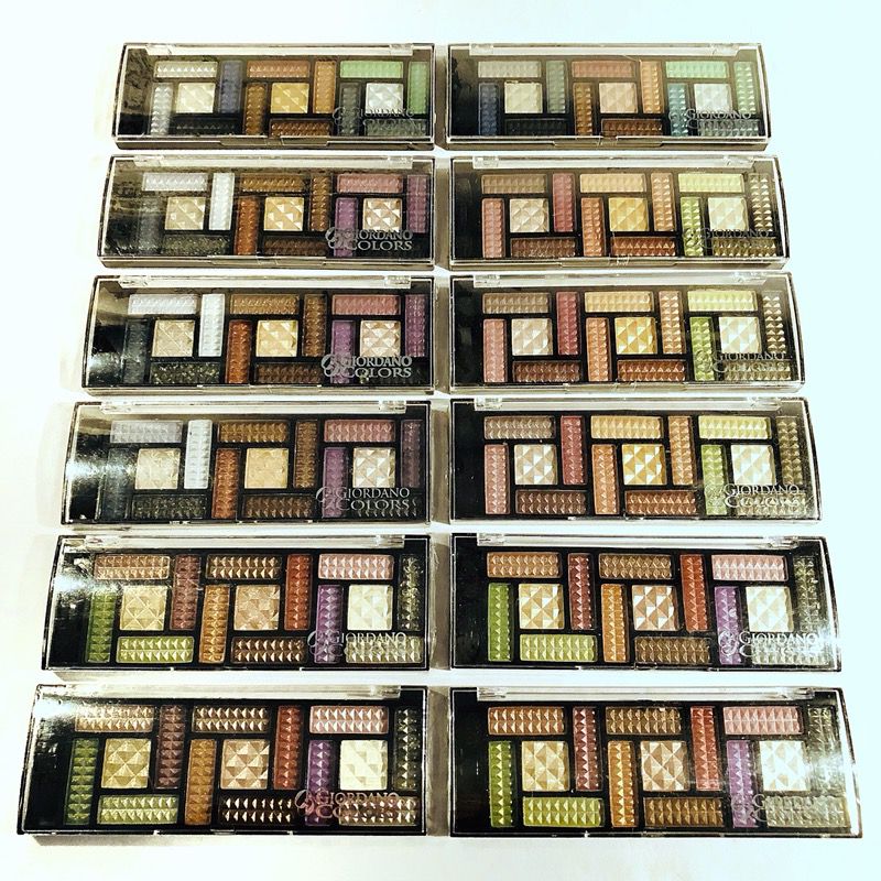 12 “Giordano Colors” 15 Shades Eyeshadow Compacts