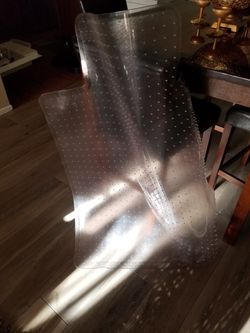 Clear computer floor mat