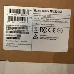 Razer Blade 18 2026 Gaming Laptop - Ultra 9 275HX - 5090 - 64GB - 4TB SSD