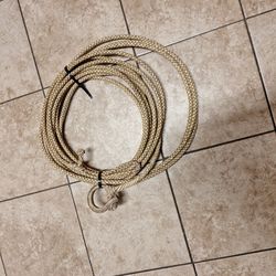 RANCHO ROPE LARIAT/LAZO REATA RAWHIDE  LEATHER BRAIDED(TORCIDO) 39  FEET  GAUCHO ARGENTINO.. $70  FIRM PRICE