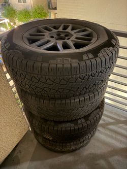 OEM Tesla Cybertruck 20” Wheels & Pirelli Scorpion ATR Tires- Complete Set w/ Aero Covers