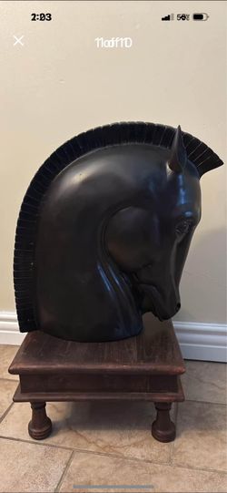Vintage Bronze Signed Horse Head