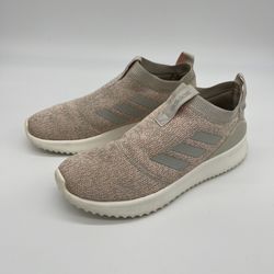 Adidas Women's 8.5 Ultimafusion Pink Gray Slip-on Cloudfoam Athletic Shoes