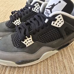 Nike Jordan 4 Fear Black White Men's 11.5 Used No Box