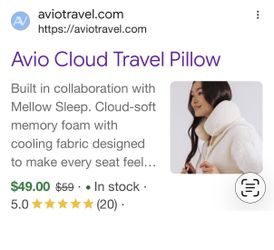 Travel Pillow Cloud Mellow