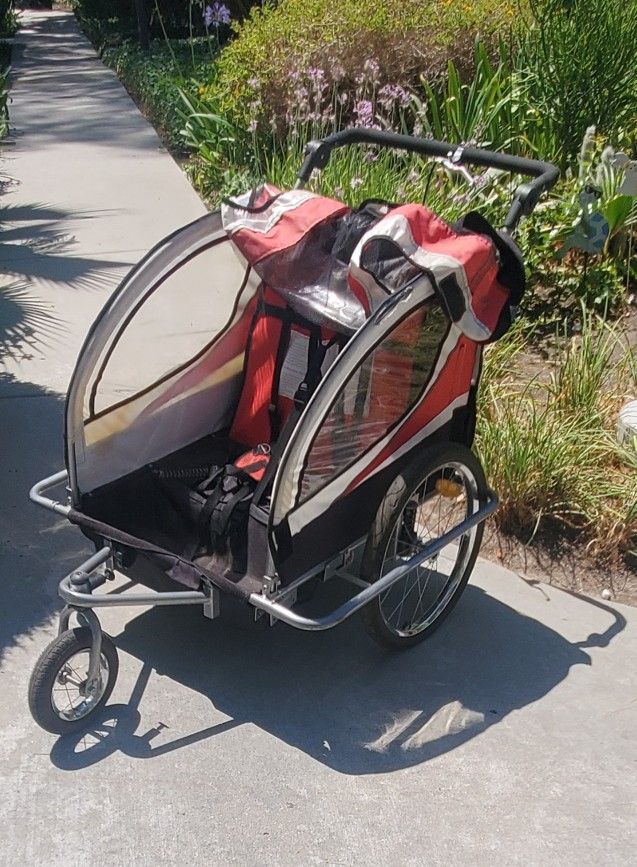 Elite Aosom Double Bike Trailer & Stroller