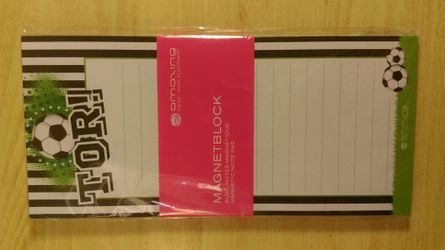 Tor! Soccer magnetic notepad!