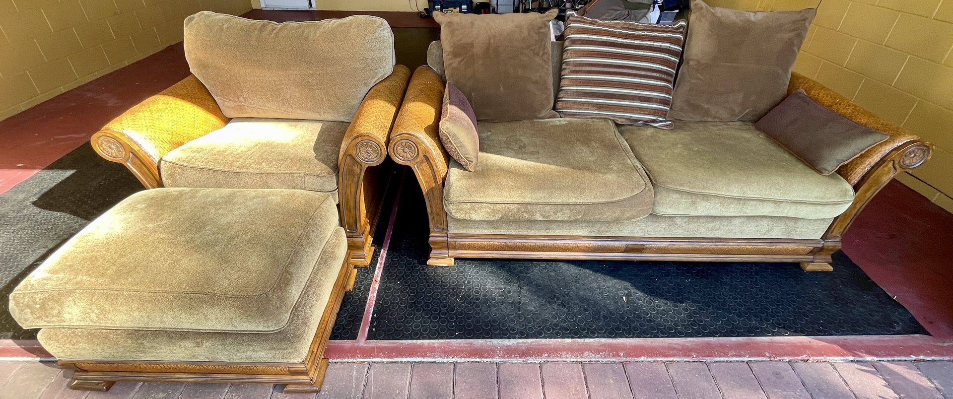 Matching Sofa, Chair, Ottoman, Carpet
