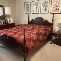 Bed Size Frame And Mattress Queen Includes 2 Nightstands
