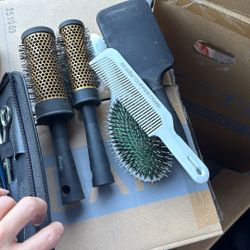 Used Round and Paddle Brushes