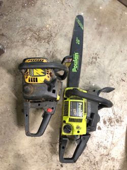 Two chainsaws