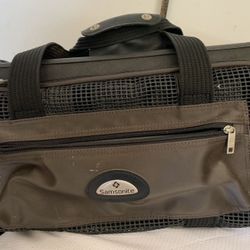 Leather Black Pet Carrier 