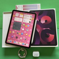  Apple iPad Air 5th Generation (M1 Chip / Pink Color) 64Gb With Pen, Keyboard Accessories 