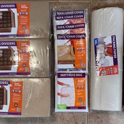 Lot of NEW Moving and Storage Supplies (Sofa / Mattress / Glass)