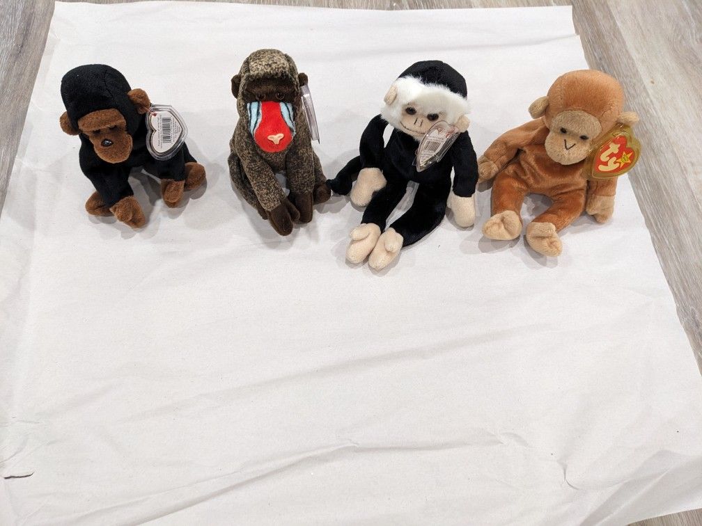 TY beanie babies - Monkeys
