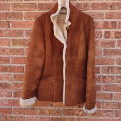 Women's Suede Shearling Coat