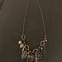 Forever21 Silver Charm Chain Necklace