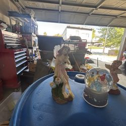 2 Porcelain Fairies Statues