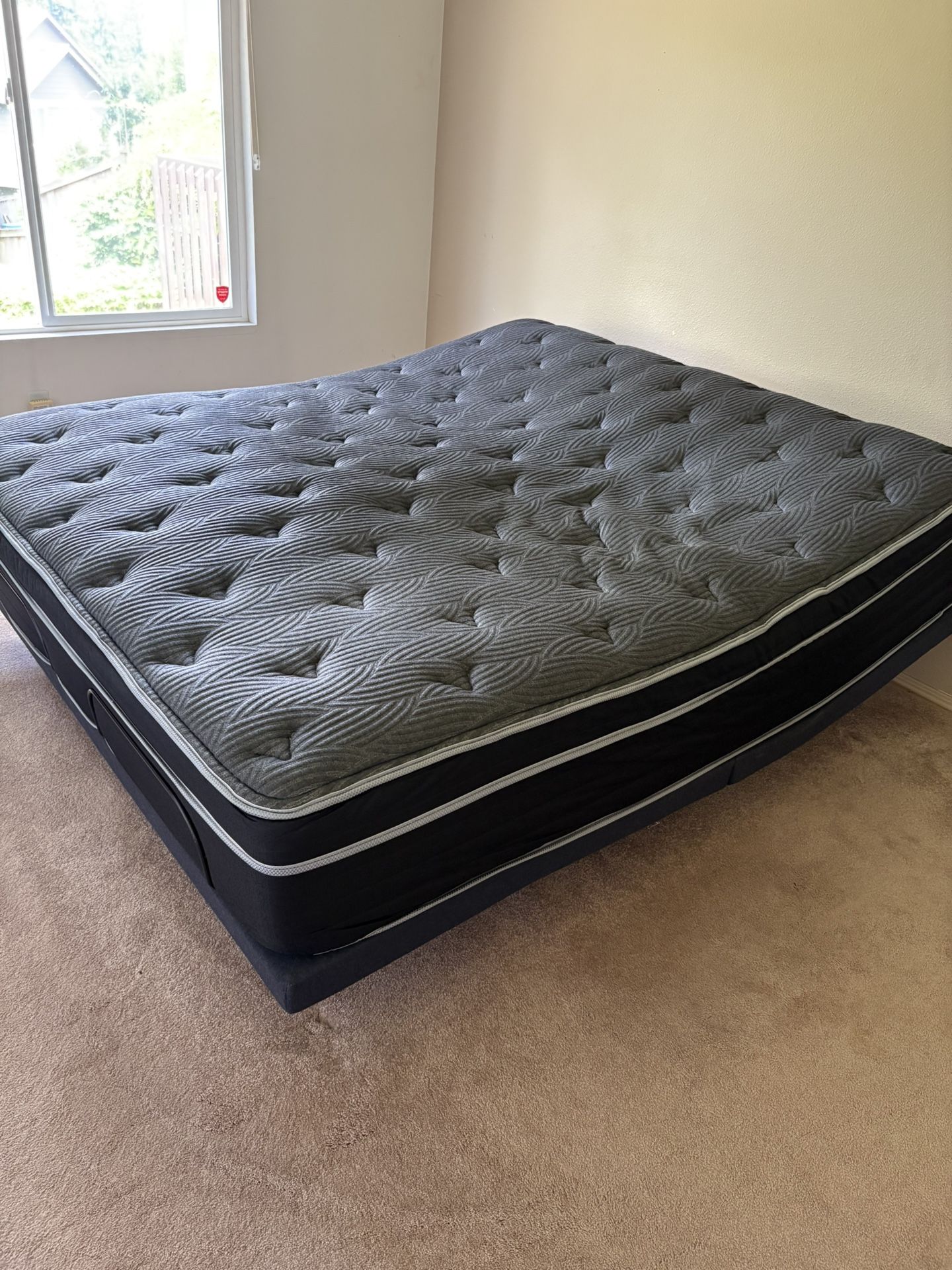 California King - Bed Tech Adustable Frame and Therapedic Purity 7000 Mattress