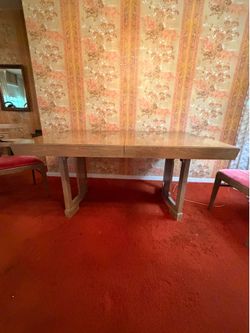 dining table and chairs mid century
