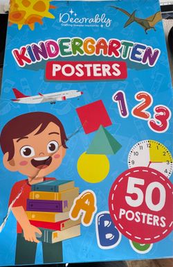 Vibrant Kindergarten Preschool Learning Posters