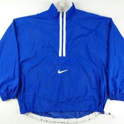 Vintage 90s Nike Swoosh 100% Nylon Pullover Windbreaker Jacket Size Mens XL