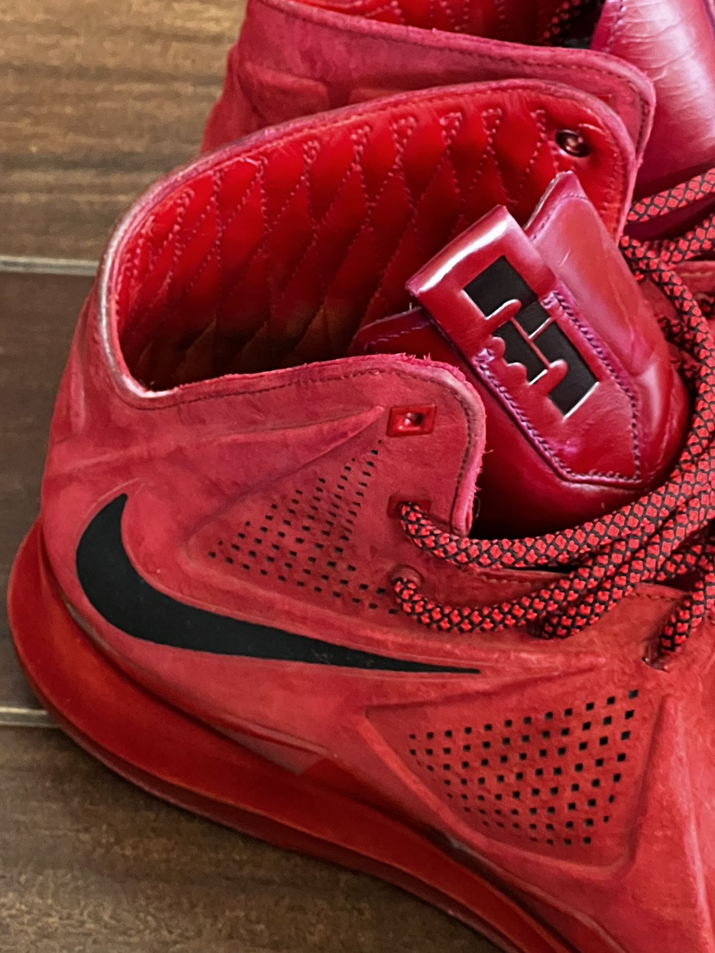 Lebron 10 red suede clearance