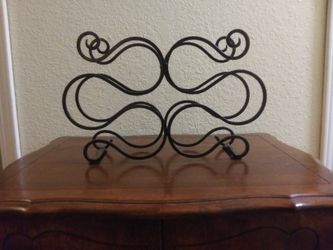 Wrought iron wine rack 15 x 9