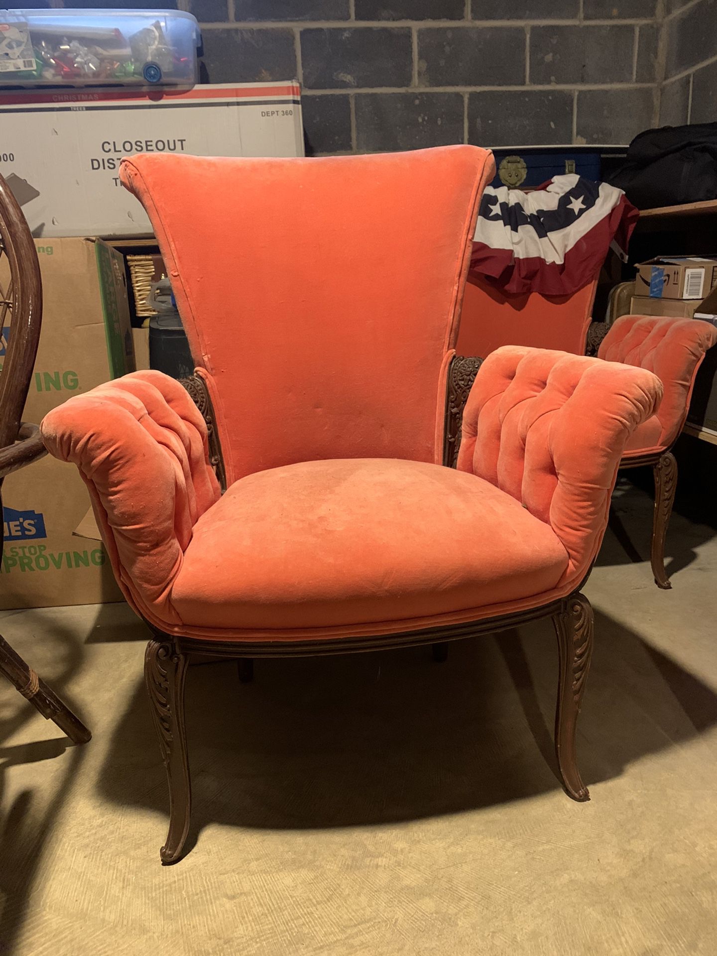 Antique wingback chairs
